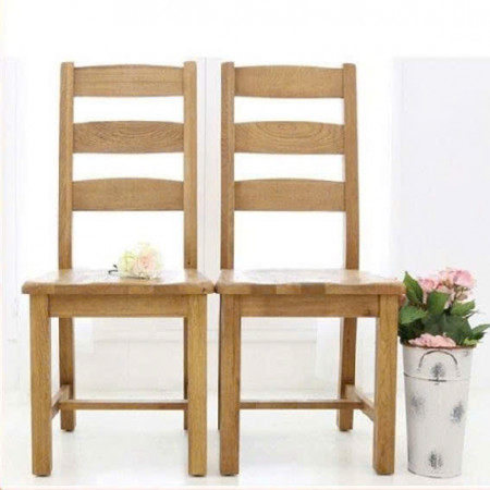Ghế 3 Nan : 100% Gỗ Sồi + Mặt Ghế Gỗ 